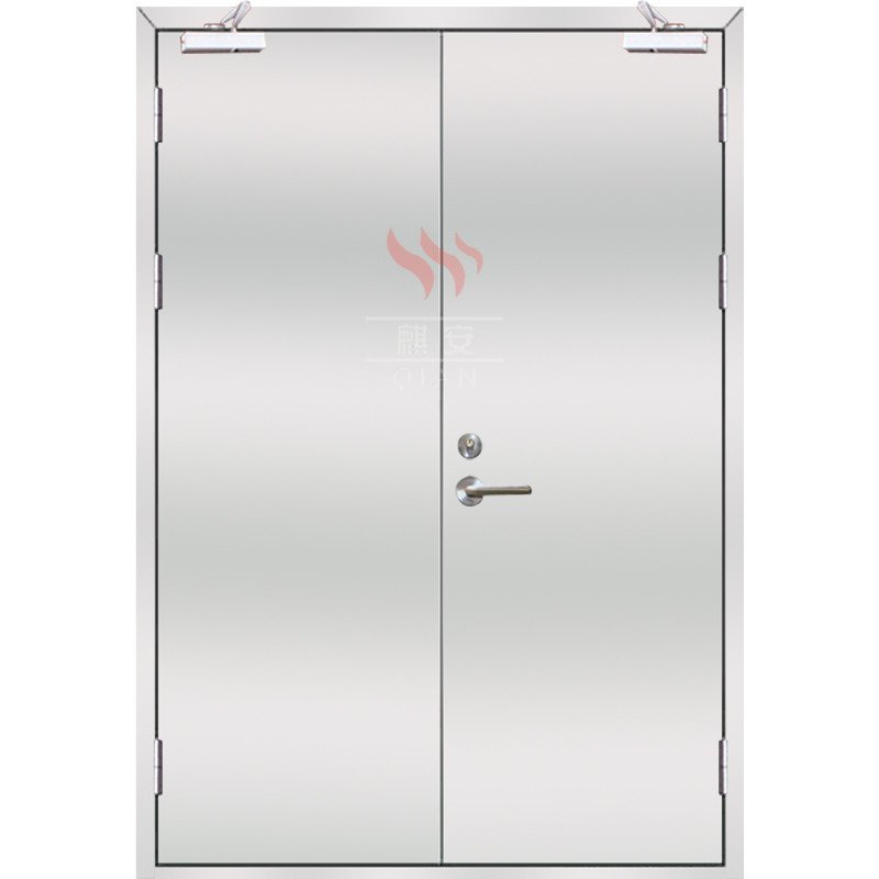 90 minutes flat Stainless Steel Fire rated double Doors