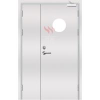 60 minutes stainless steel metal fire rated doors mother-son door with fire glass