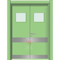 Double leaf engineering HPL doors wooden flush engineer wood door with glass