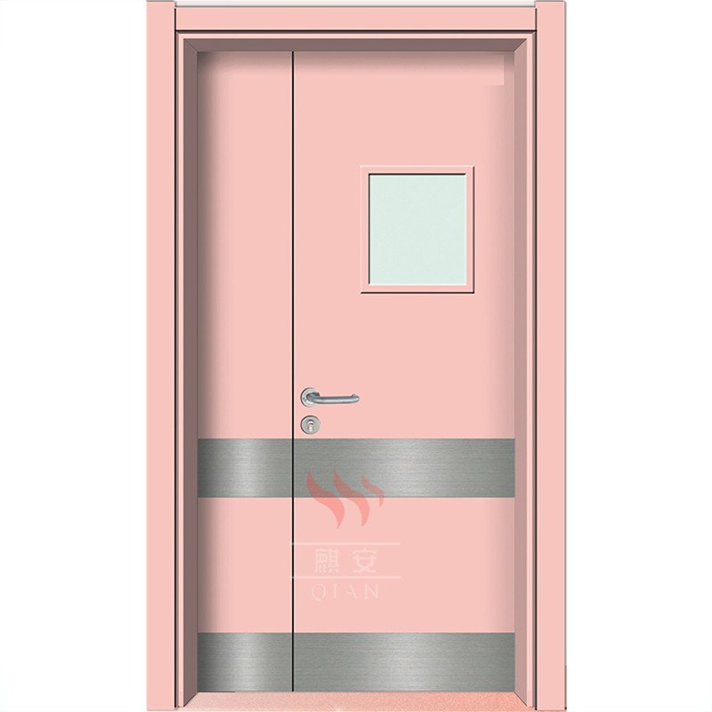 MDF semi core HPL laminated veneer engineer wooden door for hospital room