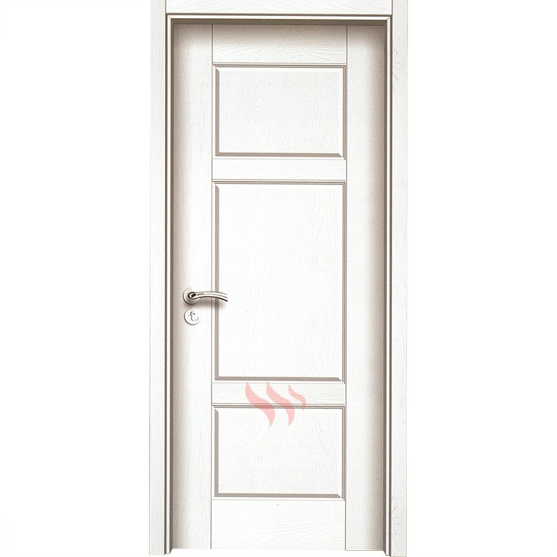 3 panel mdf interior apartment door modern veneer wood door