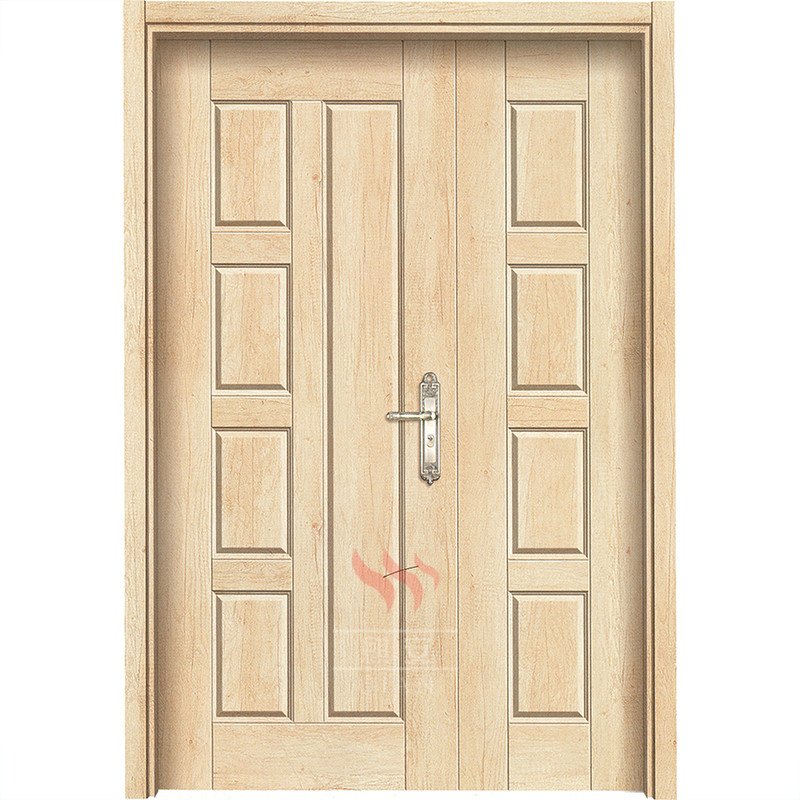 Korean style modern design interior wood door pattern skin moulded door