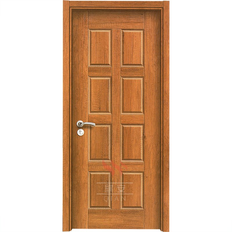 8 panel customized laminated mdf  wooden skin door