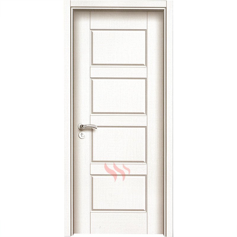 4 panel white color flush skin moulded composite mdf room doors