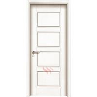 4 panel white color flush skin moulded composite mdf room doors