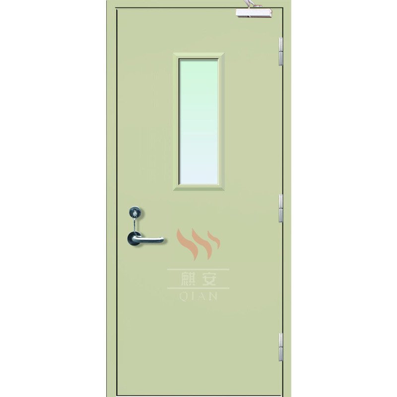 90-minutes metal steel fire doors high fireproof entry doors with glass