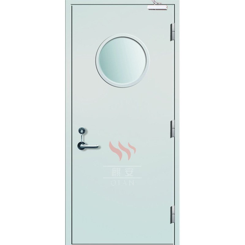 2 hours fire rated security steel fireproof exit doors with round glass
