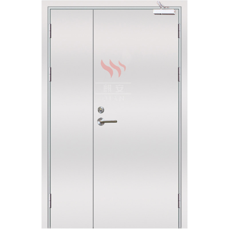 Qian-Find 60 Minutes Stainless Steel Metal Fire Rated Doorsmother-son Door With-2