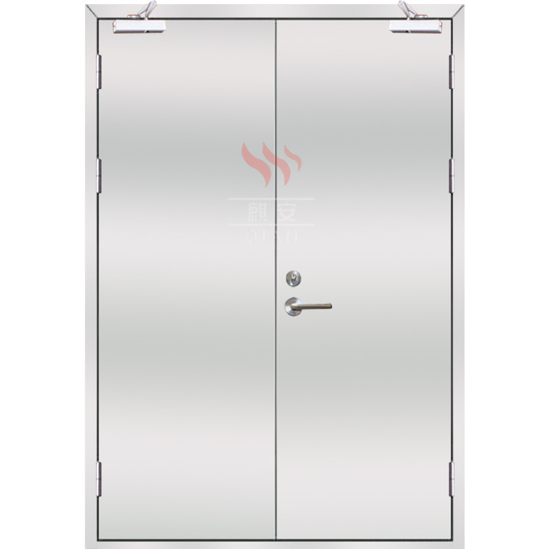 Qian-Find 60 Minutes Stainless Steel Metal Fire Rated Doorsmother-son Door With-4