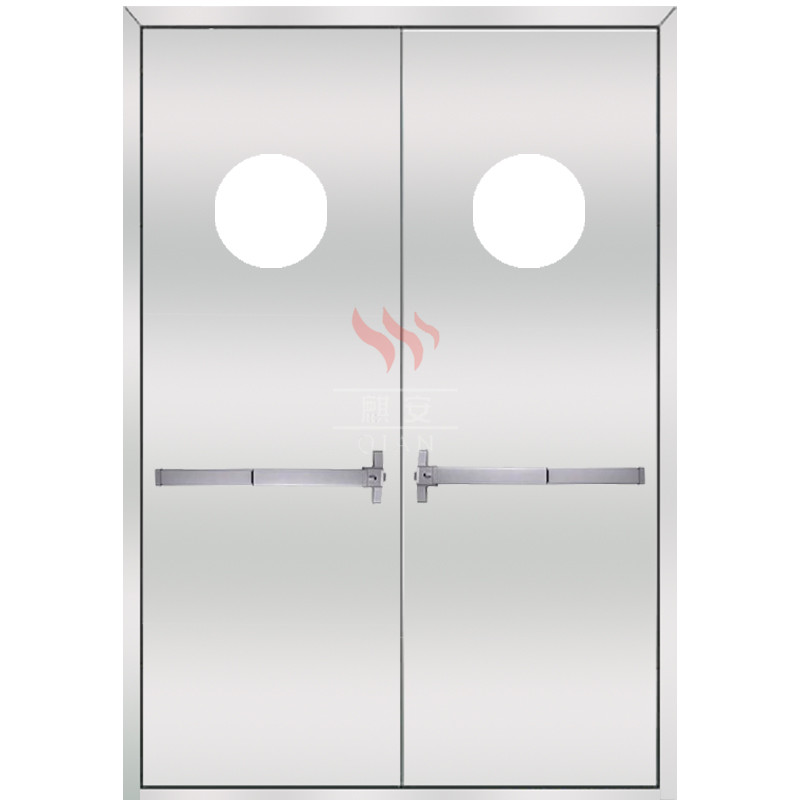 Qian-Find 60 Minutes Stainless Steel Metal Fire Rated Doorsmother-son Door With-5