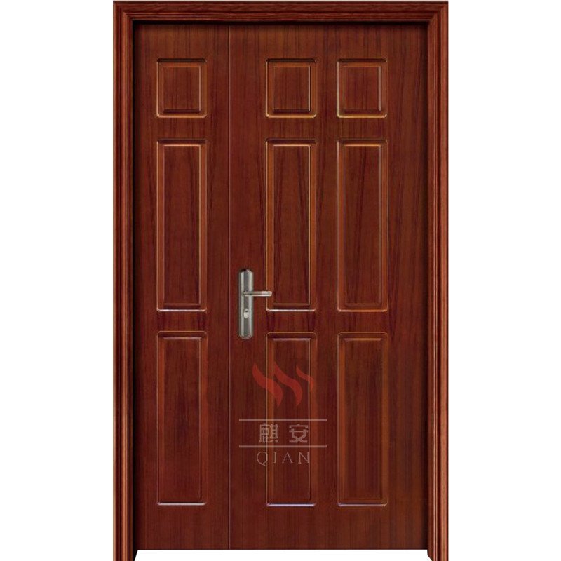 Qian-Custom 6 Panel Internal Anti Fire Rated Wood Door | Fire Rated Access Doors-6