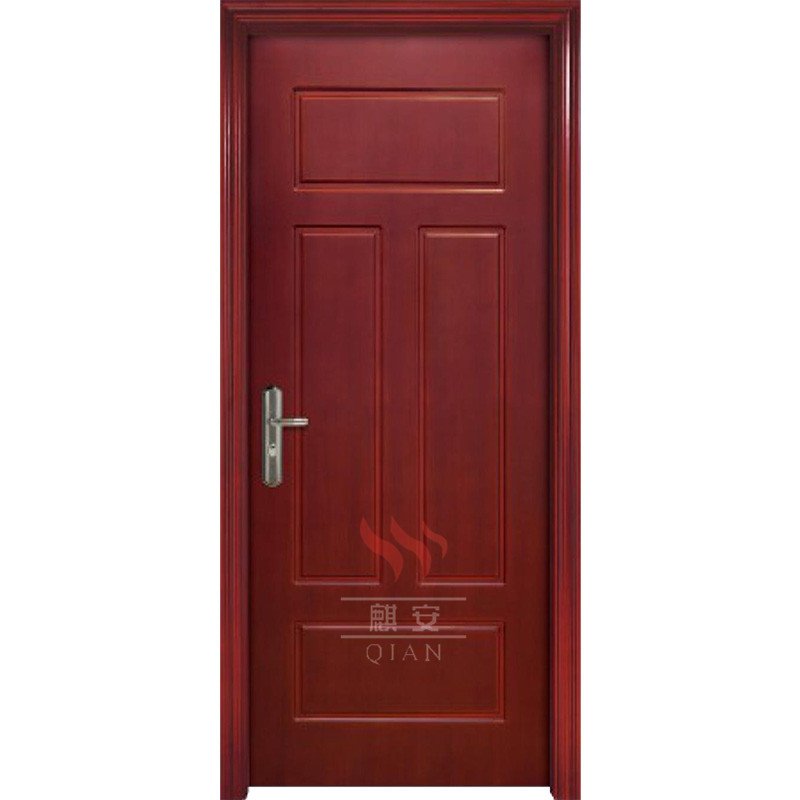 Qian-Custom 6 Panel Internal Anti Fire Rated Wood Door | Fire Rated Access Doors-4