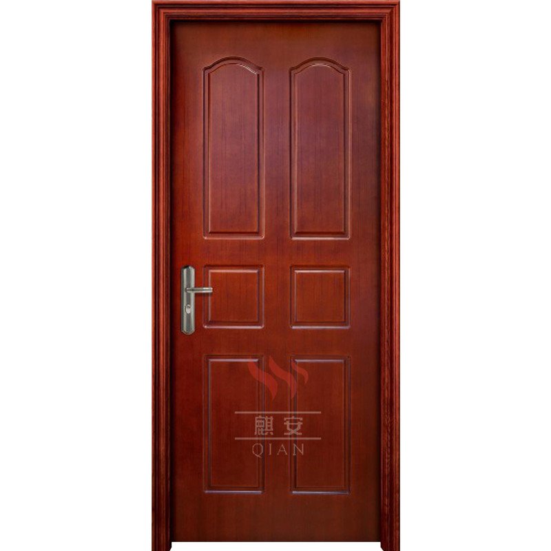 Qian-Custom 6 Panel Internal Anti Fire Rated Wood Door | Fire Rated Access Doors-1