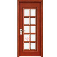 Solid wood 10 panel interior doors with frosted glass inserts