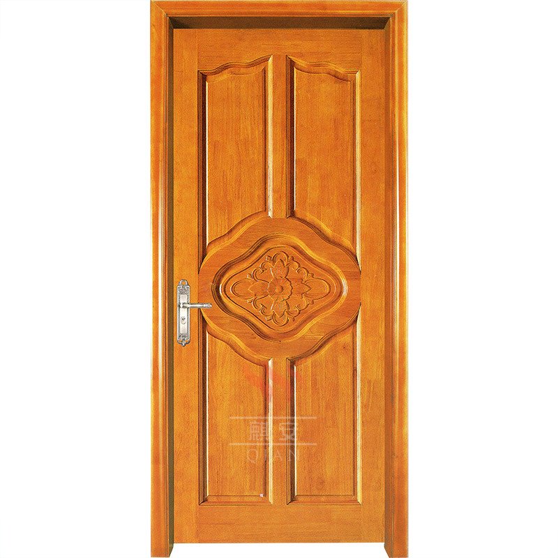 Custom solid cherry wood interior door grain wood timber door for commercial