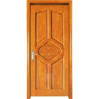 Custom solid cherry wood interior door grain wood timber door for commercial