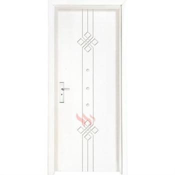 Modern interior doors durable white plain solid wood single door