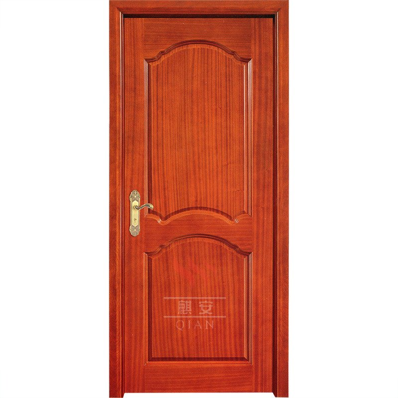 Solid Cherry Wood Interior Door Supplier Flat Wood Door Qi An