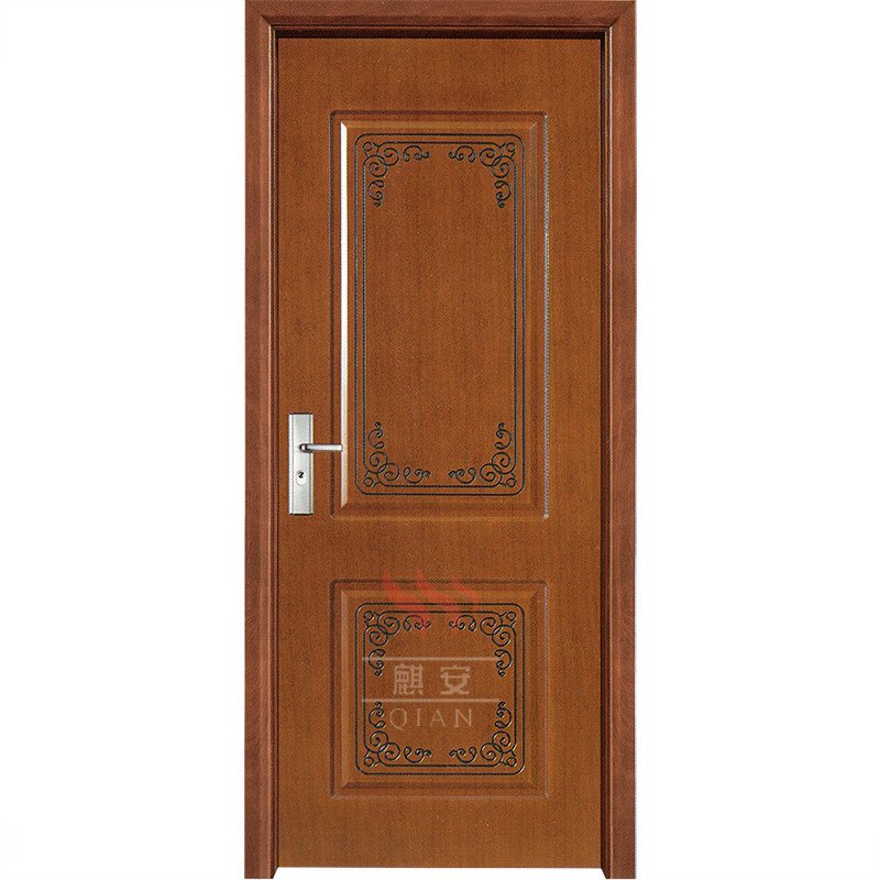 2 panel solid single wood interior carved bedroom doors