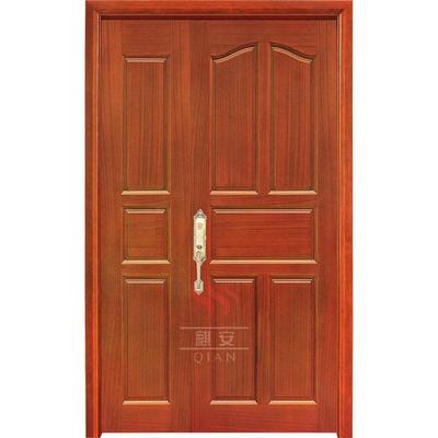Large solid core wood timber unequal double door external solid hardwood front doors