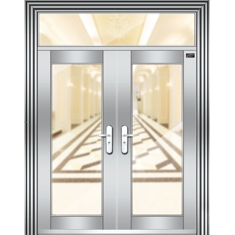 Qian-Find Commercial 120 Minutes Steel Fireproof Glass Door-1
