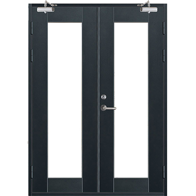 Qian-Find Commercial 120 Minutes Steel Fireproof Glass Door-2