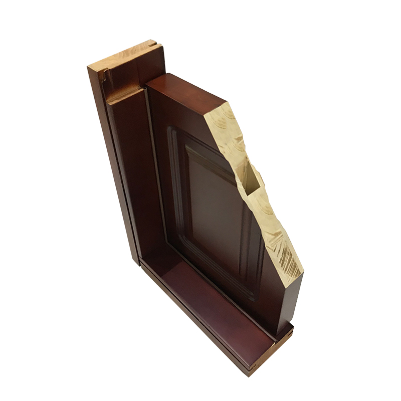 Qian-Find Solid Wood Door Interior Hardwood Wooden Door With 4 Panel Glass-1
