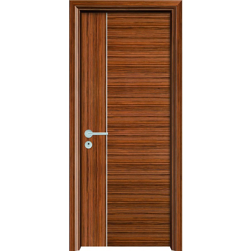 Qian-Professional Large Solid Core Wood Timber Unequal Double Door-4
