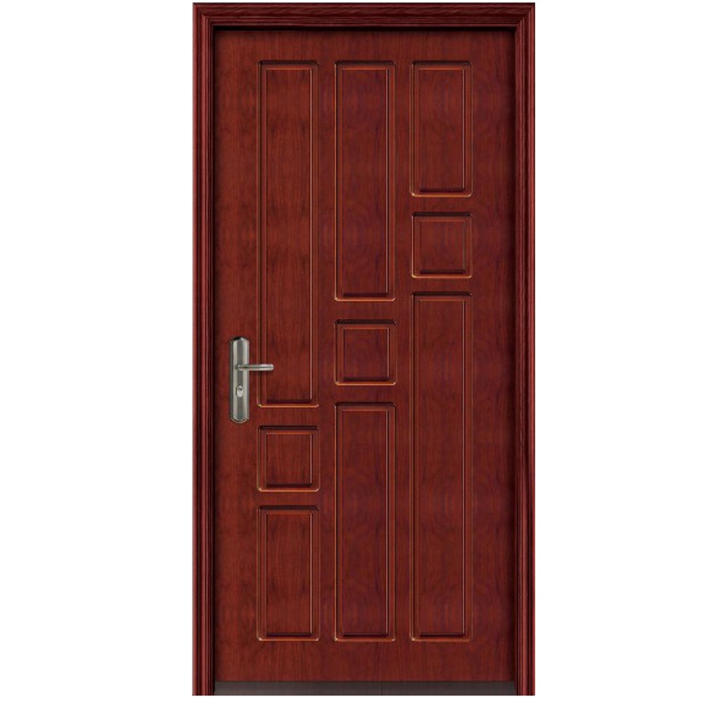 Qian-Find Modern Interior Doors Durable White Plain Solid Wood Single Door-6