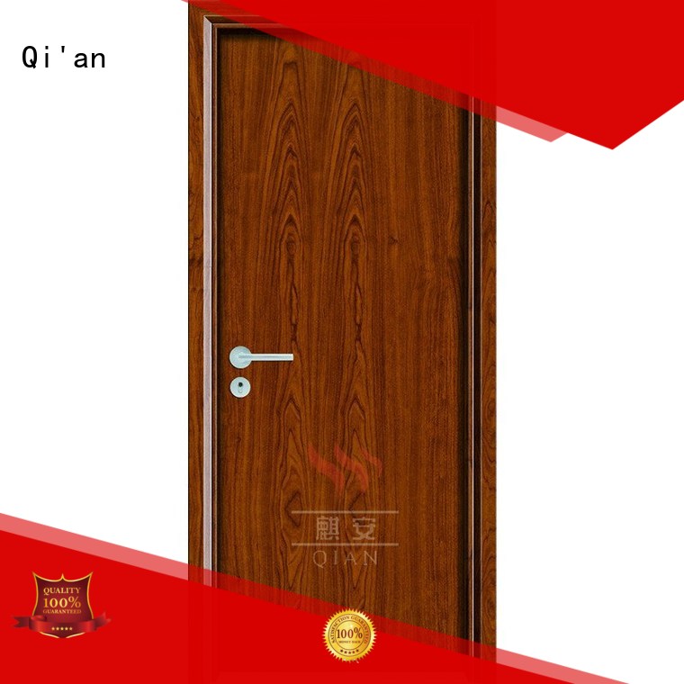 Manufacturer Of Flat Door Design Pu Nature Wood Painting Brown