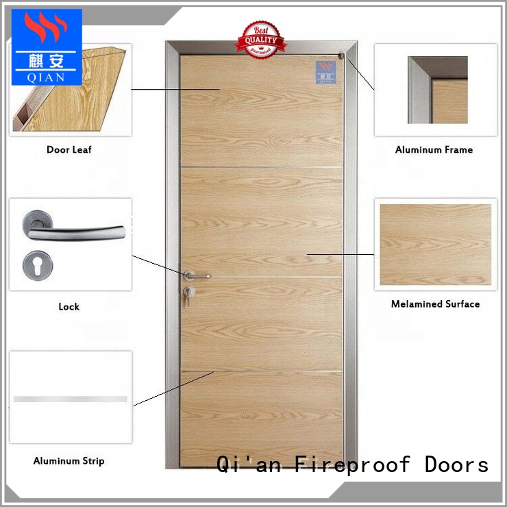 Engineering Door Eco Type Hotel Room Hpl Veneer Semi Core With